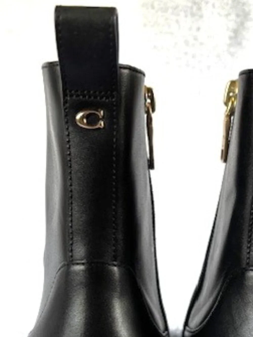 Coach Josephine black leather wedge bootie NWOT Size 8-1/2 - Picture 7 of 13